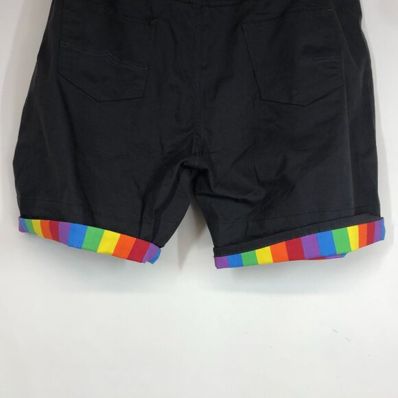 PRIDE BUNNY - MEN'S 50 -BLACK COTTON BlEND BUTTON WAIST SHORTS - Picture 6 of 8